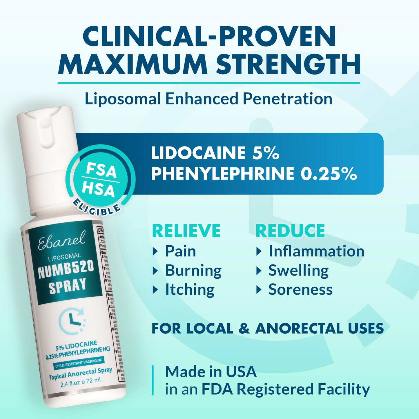 Ebanel Set of 5% Lidocaine Numbing Cream and 5% Lidocaine Spray Pain Relief Numbing Spray for Skin, Maximum Strength Topical Anesthetic to Numb Pain Burn Itch for Local and Anorectal Uses Ebanel buy supplements Au