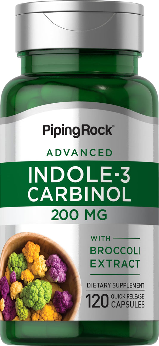 Piping Rock Indole 3 Carbinol | 200mg | 120 Capsules | I3C with Broccoli Extract | Non-GMO, Gluten Free Supplement Piping RockAu supplements
