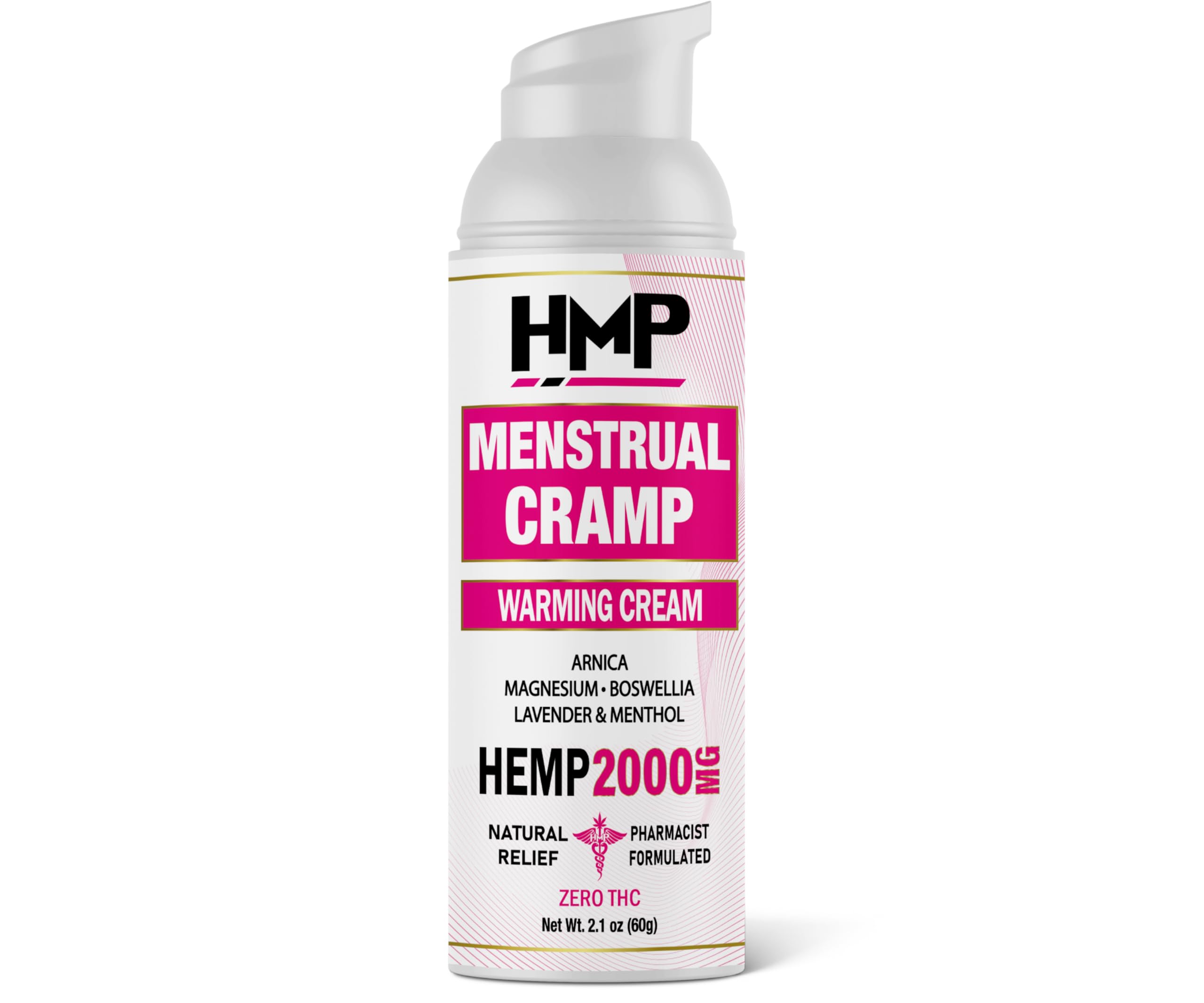 HMP BRANDS Menstrual Cramp Hemp Cream 2000MG with Menthol, Easy to Use, Natural Formula Made in USA 2.1oz HMP BRANDS Au supplements