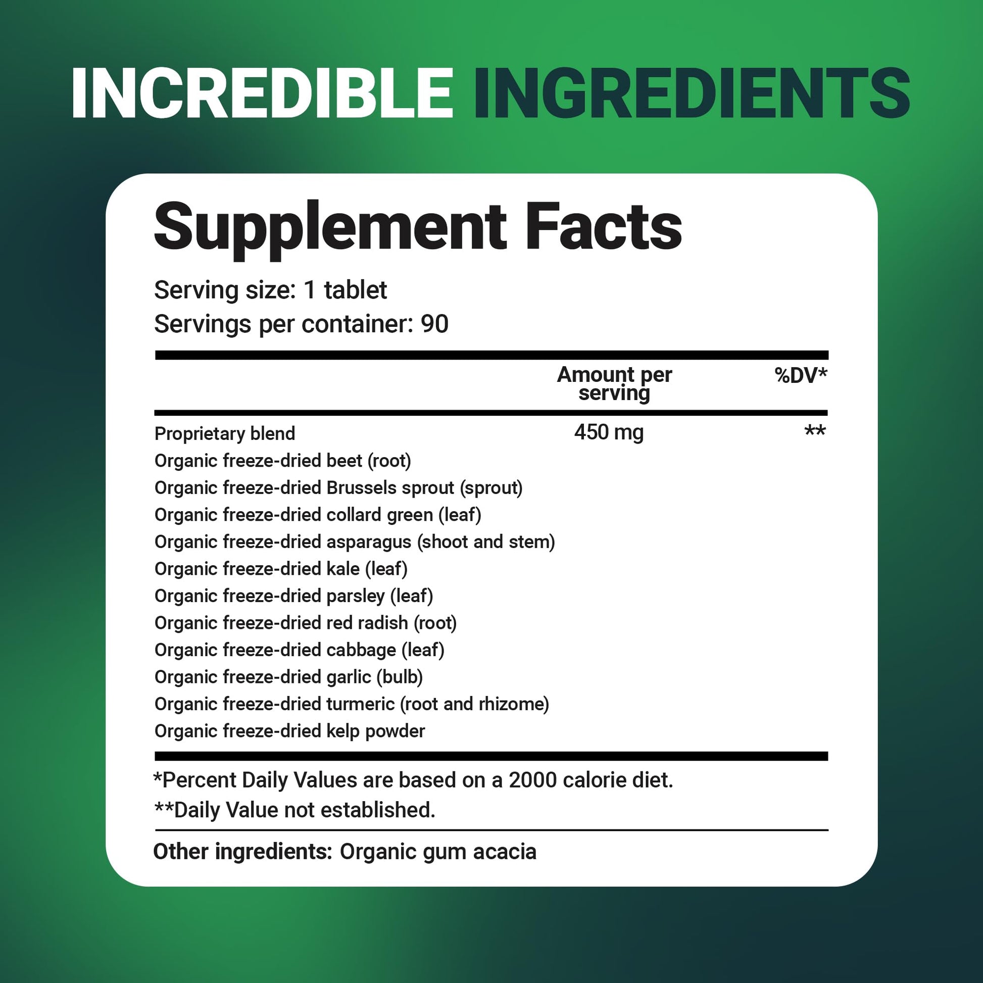 Dr. Berg's Greens Superfood Cruciferous Vegetable Tablets - Vegetable Supplements for Adults w/ 11 Phytonutrient Super Greens - Energy, Immune System & Liver Veggie Tablets - 90 Tablet Dr. Berg Nutritionals Au supplements
