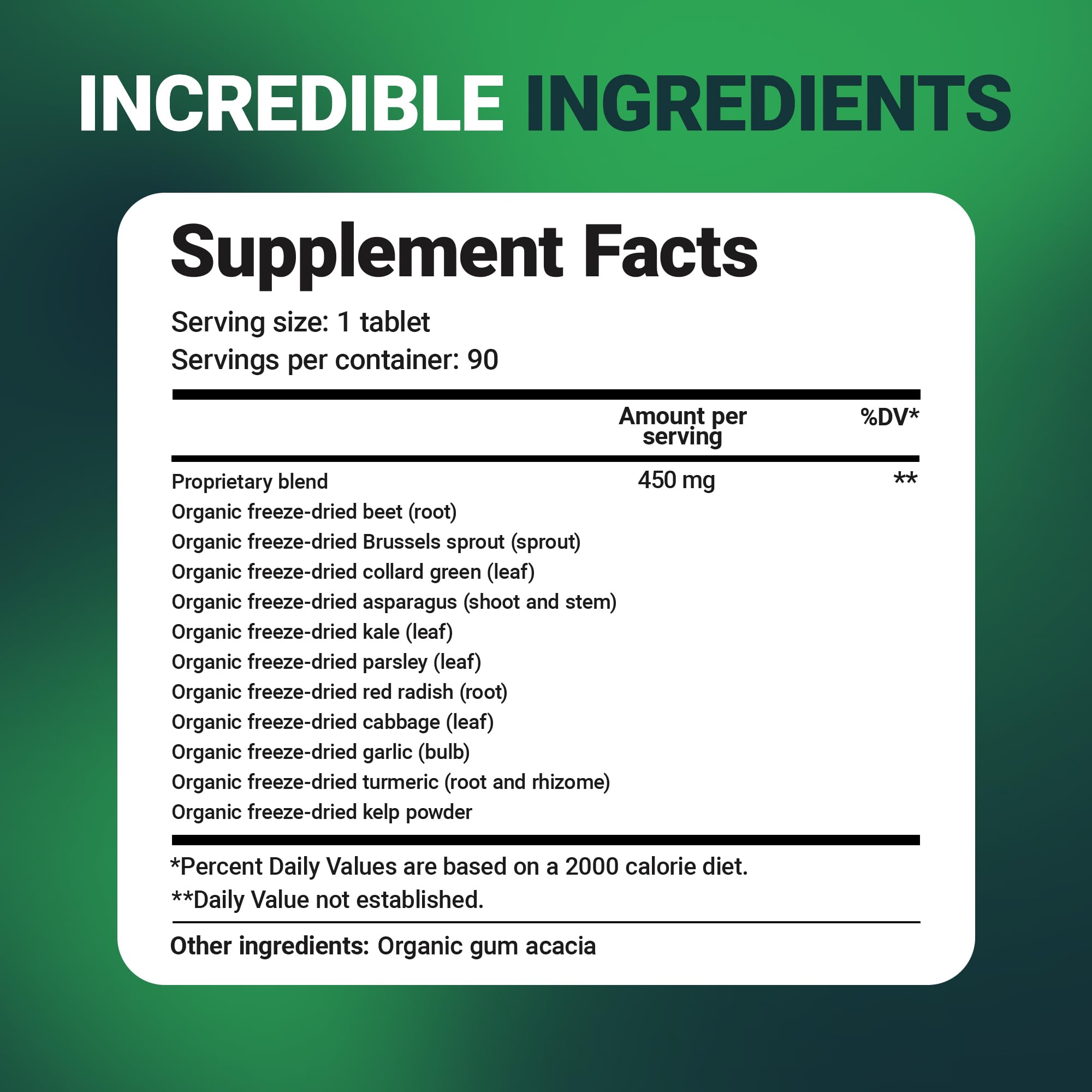 Dr. Berg's Greens Superfood Cruciferous Vegetable Tablets - Vegetable Supplements for Adults w/ 11 Phytonutrient Super Greens - Energy, Immune System & Liver Veggie Tablets - 90 Tablet Dr. Berg Nutritionals Au supplements