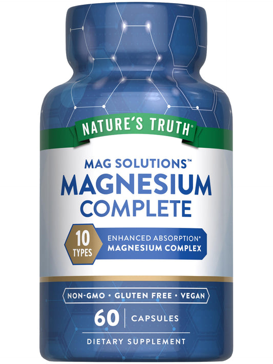 Nature's Truth Magnesium Complex Supplement 10 Forms | 300mg | 60 Capsules | Glycinate, Citrate, Plus More | Vegan, Non-GMO & Gluten Free Nature's TruthAu supplements
