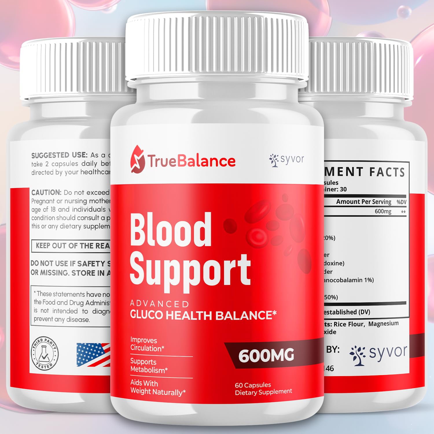 True Balance Capsules, Official TrueBalance Glycogen Support Pills with All Natural Ingredients, Advanced Formula Glyco Support Supplement with Maximum Strength Vitamins for Women & Men (60 Capsules) Syvor Au supplements