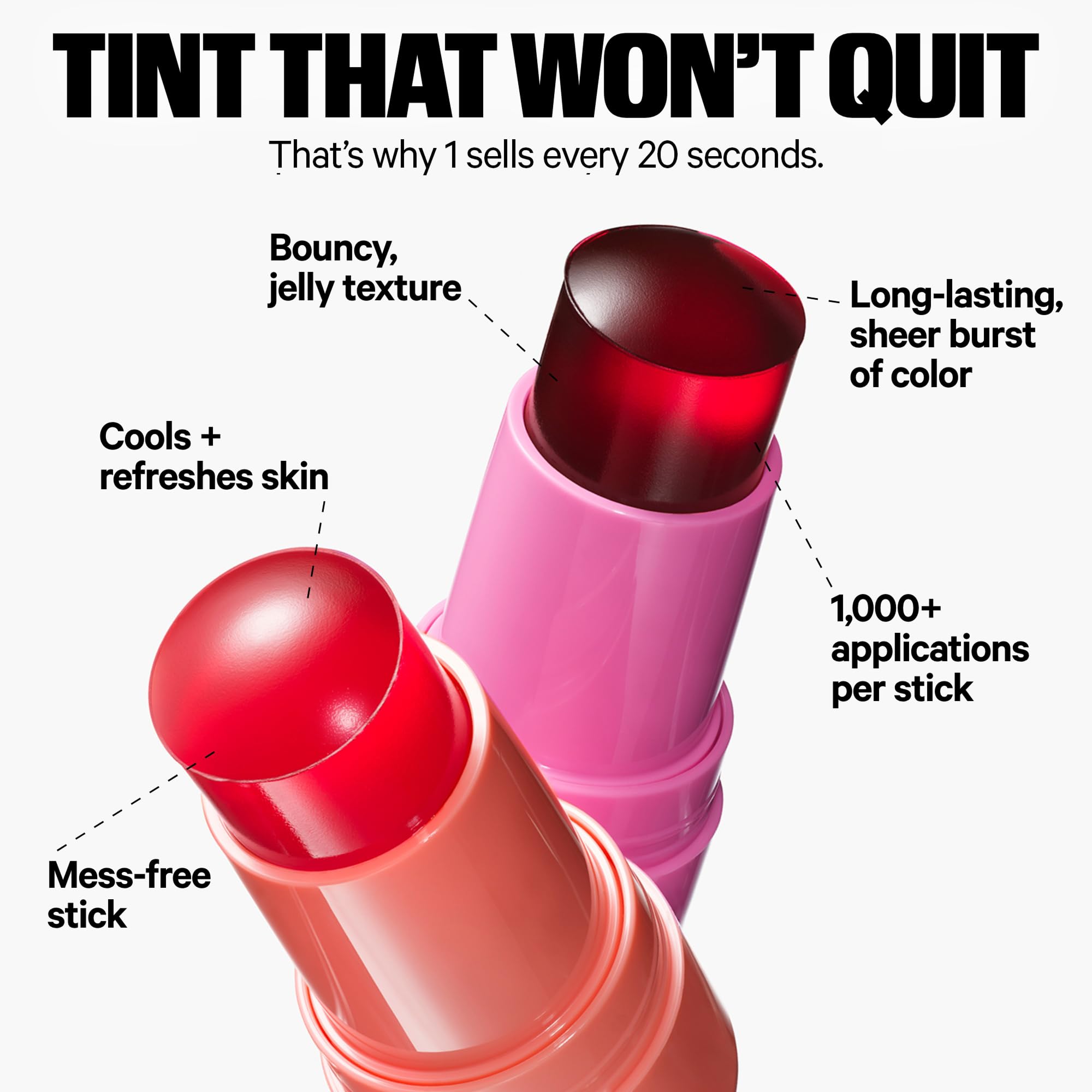 Milk Makeup Cooling Water Jelly Tint – Long-Lasting Sheer Lip + Cheek Stain with Firming Vegan Collagen + Hydrating Aloe – Transfer Proof, Buildable Lip Tint + Blush – Chill (Red), 0.17 oz Milk Makeup Au supplements