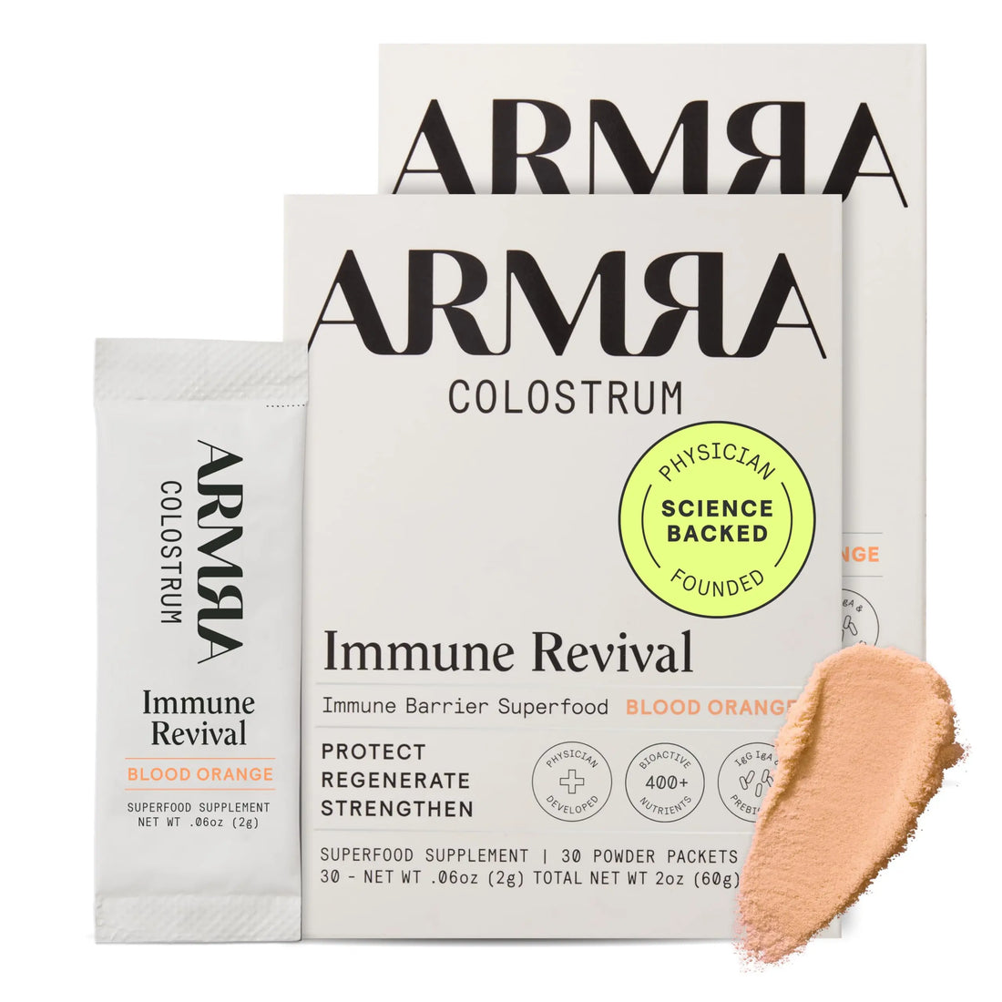 ARMRA Colostrum Powder | Blood Orange | Gut Health & Bloating | Skin & Hair | Immunity | Keto, Gluten & Fat-Free | 60 Servings ARMRA Au supplements
