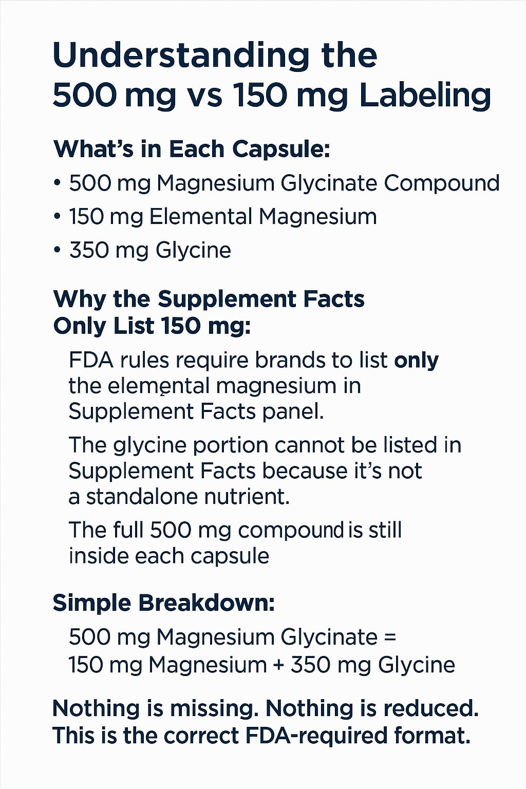Magno-Humphries Magnesium Glycinate 500 mg - 100 Capsules | Gentle Chelated Form | Muscle, Nerve & Bone Support | Dietary Supplement | GMP Manufactured in The USA Magno-Humphries Au supplements