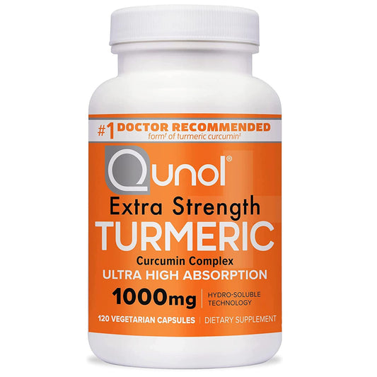 Qunol Turmeric Curcumin Supplement, Turmeric 1000mg With Ultra High Absorption, Joint Support Supplement, Extra Strength Turmeric Capsules, 2 Month Supply, 120 Count (Pack of 1) QunolUS supplements
