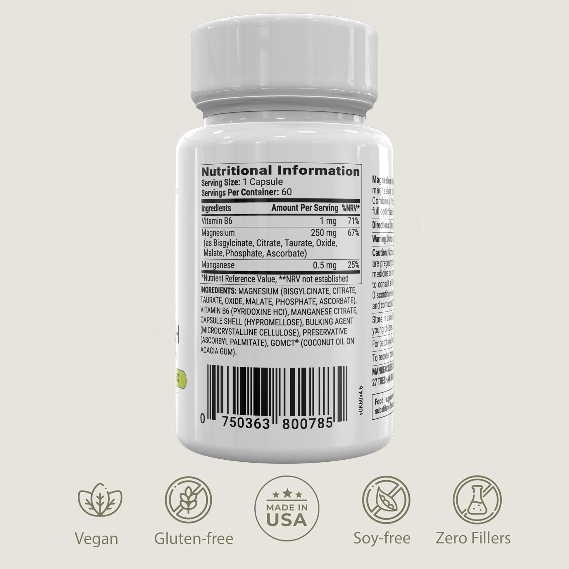 BIOptimizers Magnesium Breakthrough Supplement with 500mg - 7 Forms of Magnesium: Glycinate, Malate, Citrate, and More - Natural Support for Sleep and Cognitive Function -60 Capsules- Calming Vitamins BIOptimizers Au supplements