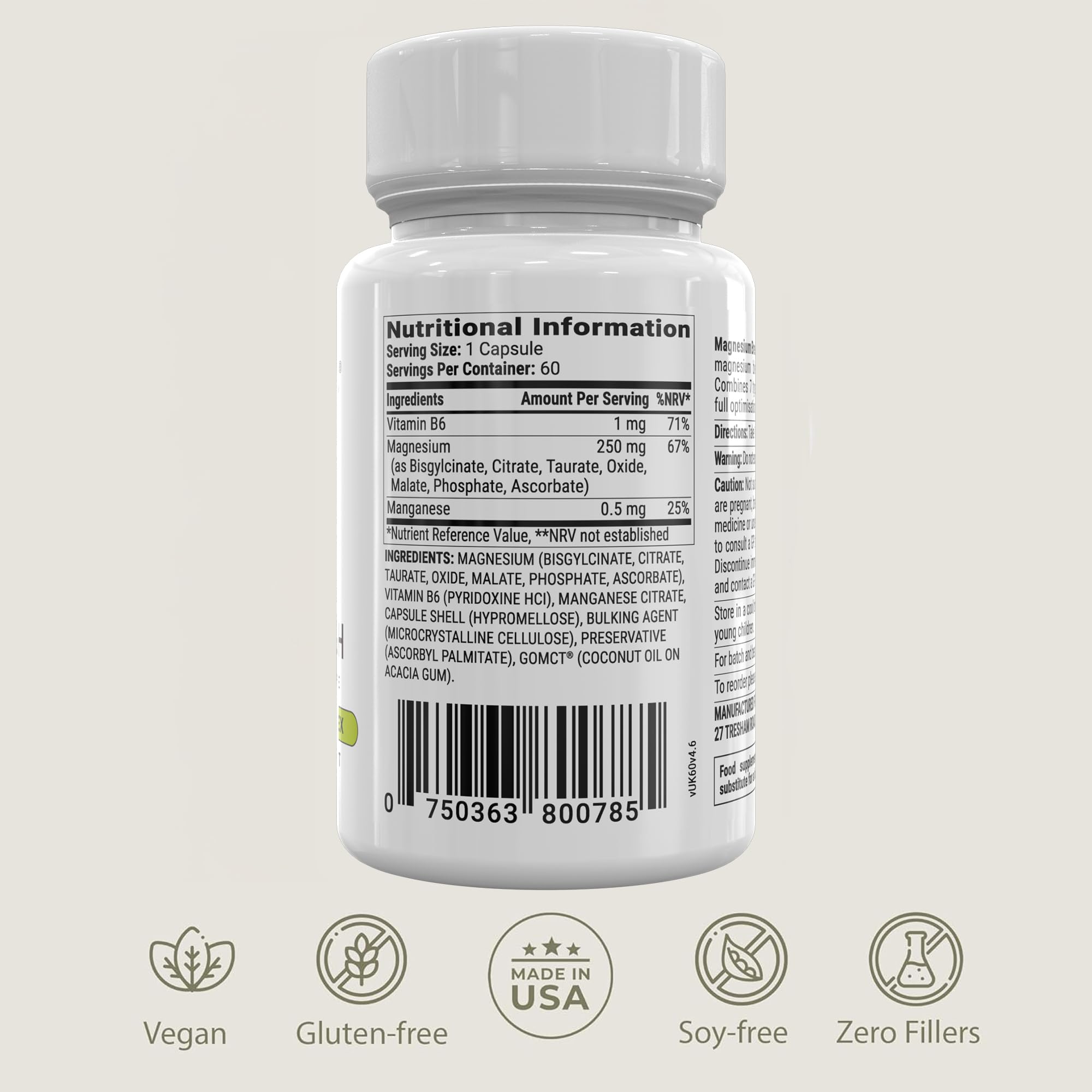 BIOptimizers Magnesium Breakthrough Supplement with 500mg - 7 Forms of Magnesium: Glycinate, Malate, Citrate, and More - Natural Support for Sleep and Cognitive Function -60 Capsules- Calming Vitamins BIOptimizers Au supplements