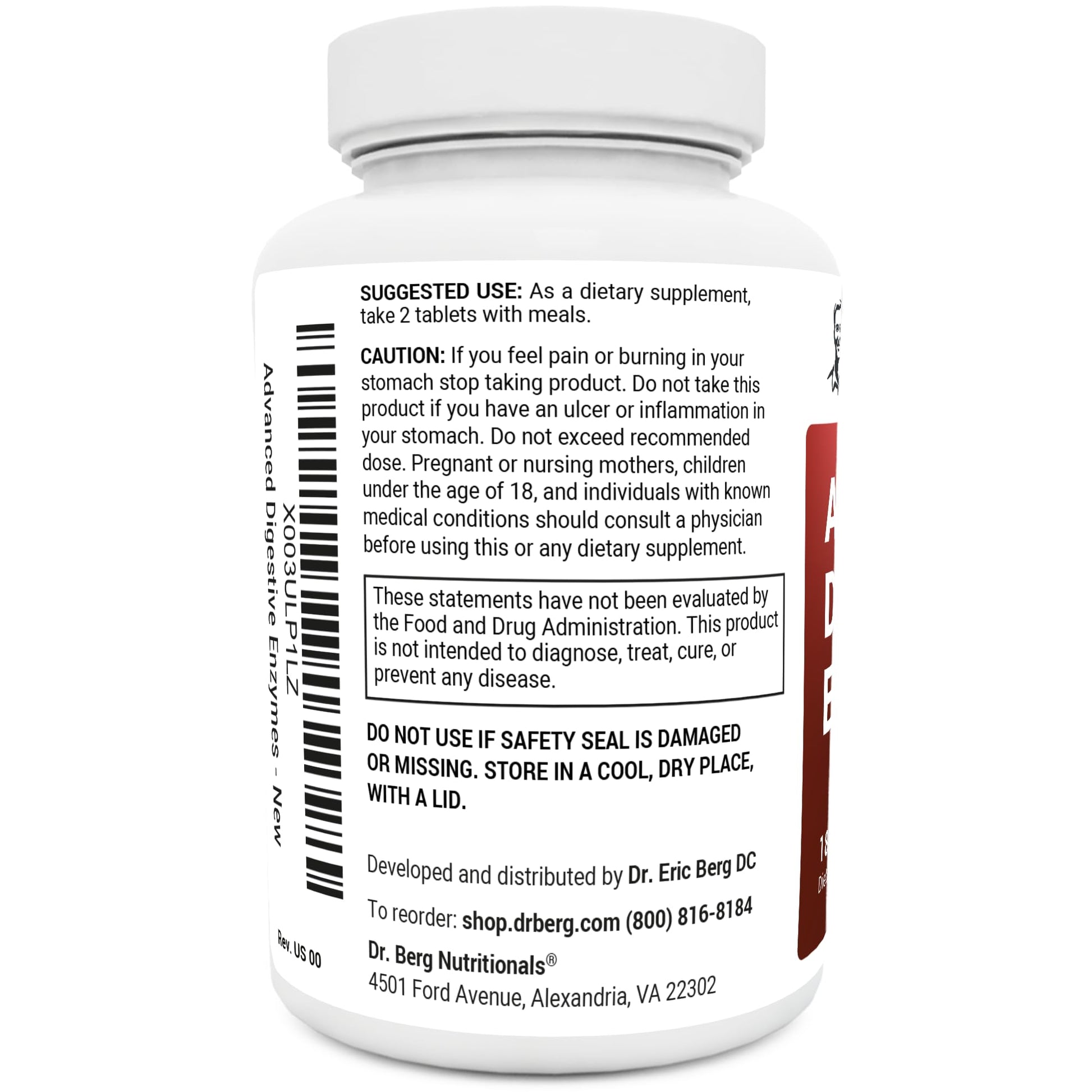 Dr. Berg Advanced Digestive Formula with Apple Cider Vinegar - Includes Digestive Health Dr. Berg Nutritionals Au supplements
