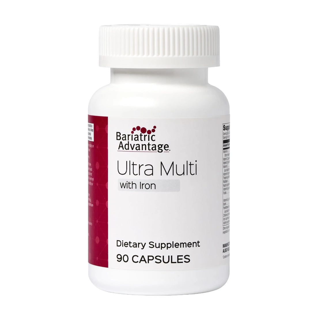 Bariatric Advantage Ultra Multivitamin with Iron - Ultra Multi with Iron - Capsule Format Multivitamin - Provides Full Complex of B Vitamins Bariatric Advantage AU supplements