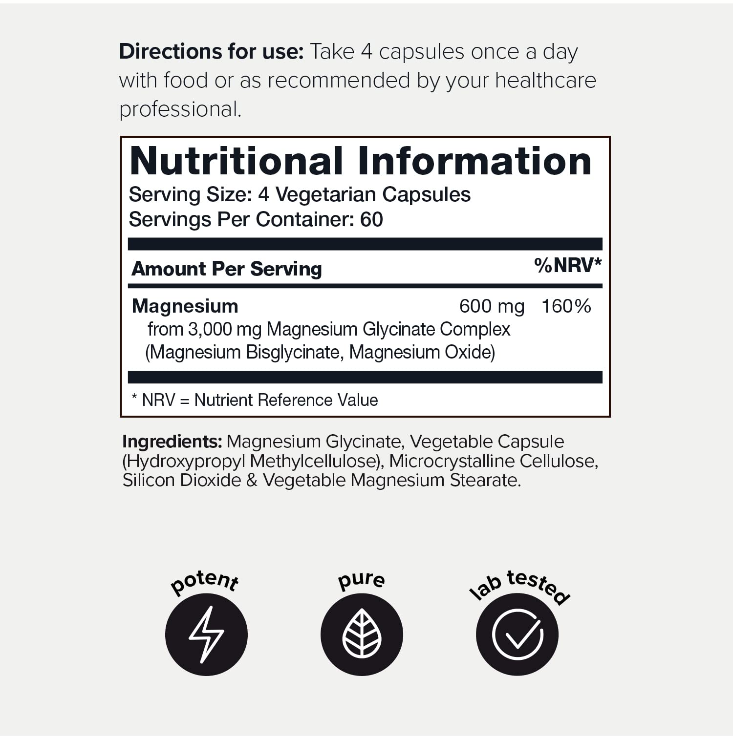 Toniiq 3,000mg Ultra High Strength Magnesium Glycinate - 20% Purified to Contain 600mg of Elemental Magnesium - Chelated and Bioavailable Magnesium Supplement - 240 Veggie Capsules Toniiq Au supplements