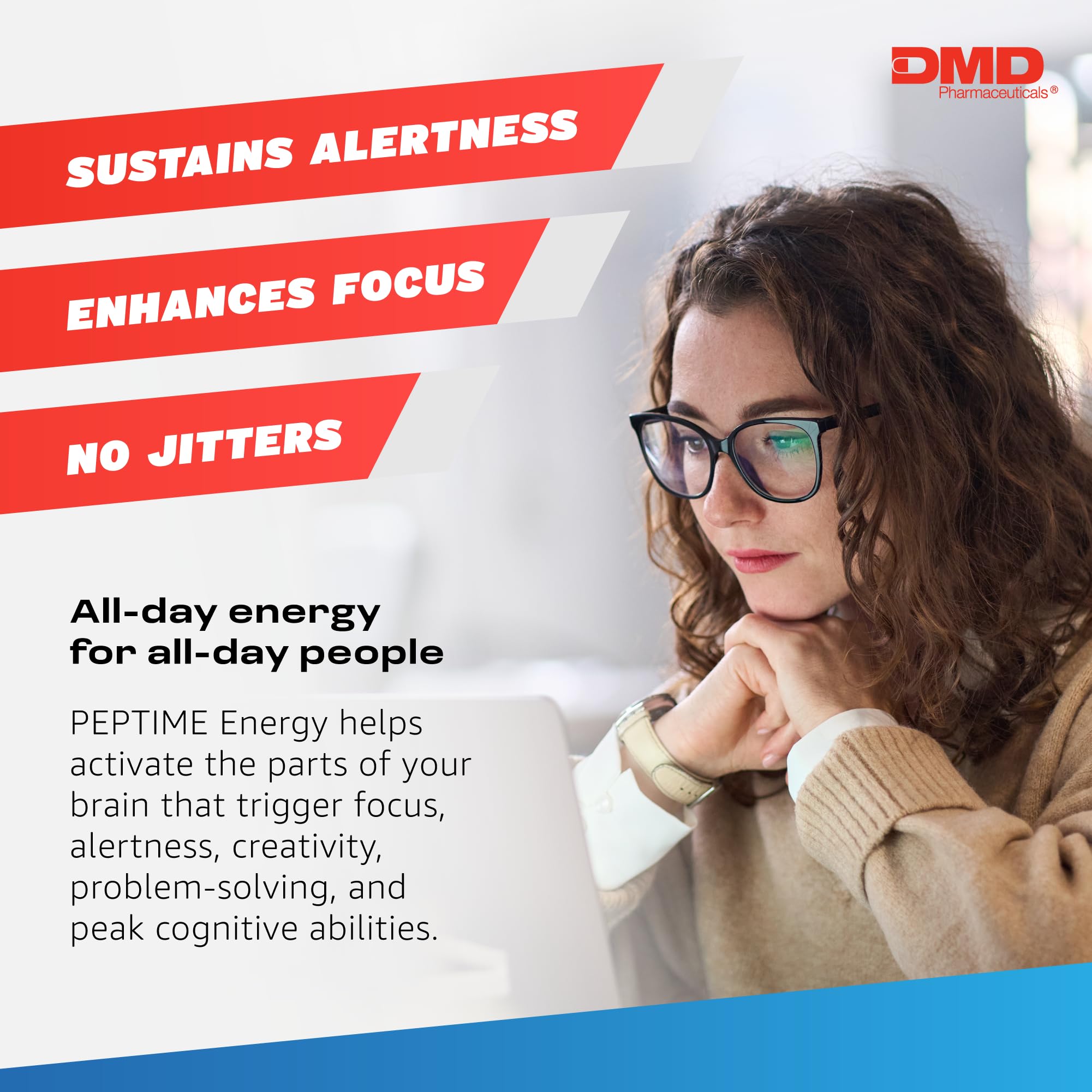 PEPTIME Energy Tablets, Vitamin B6 and B12 Caffeine Pills, 350 mg Caffein