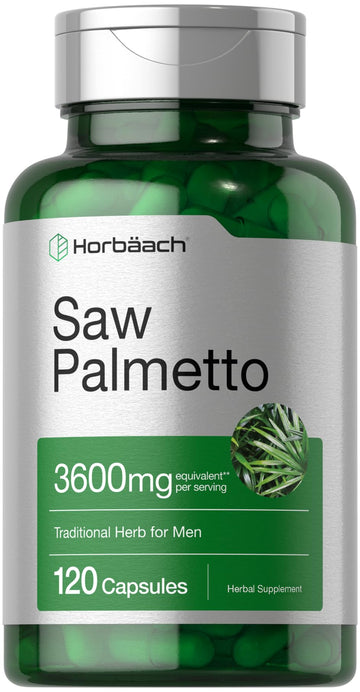 Horbäach Saw Palmetto Extract | 120 Capsules | Non-GMO and Gluten Free Formula | from Saw Palmetto Berries