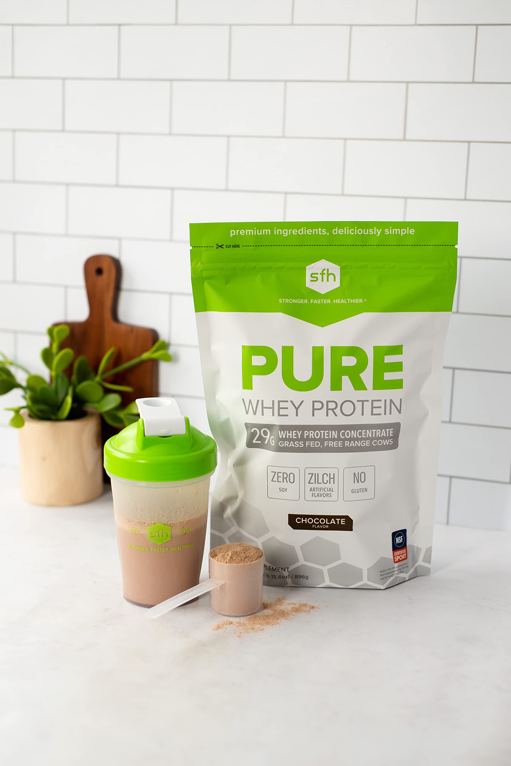 SFH Pure Whey Protein Powder (Chocolate) Best Tasting 100% Grass Fed Whey SFH Au supplements