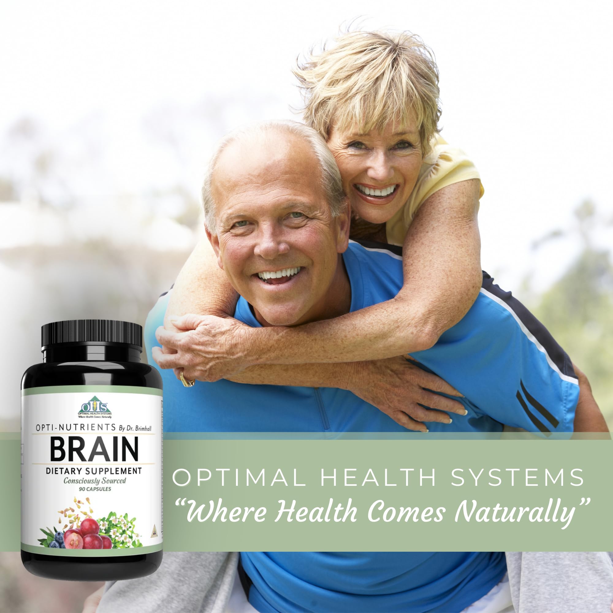 Optimal Health Systems Brain | Most Comprehensive Nootropic + Enzyme Delivery | 700 mg Scientific Neuroenhancment Blend | Boost Mood, Memory & Focus | 90 Capsules Optimal Health Systems Au supplements