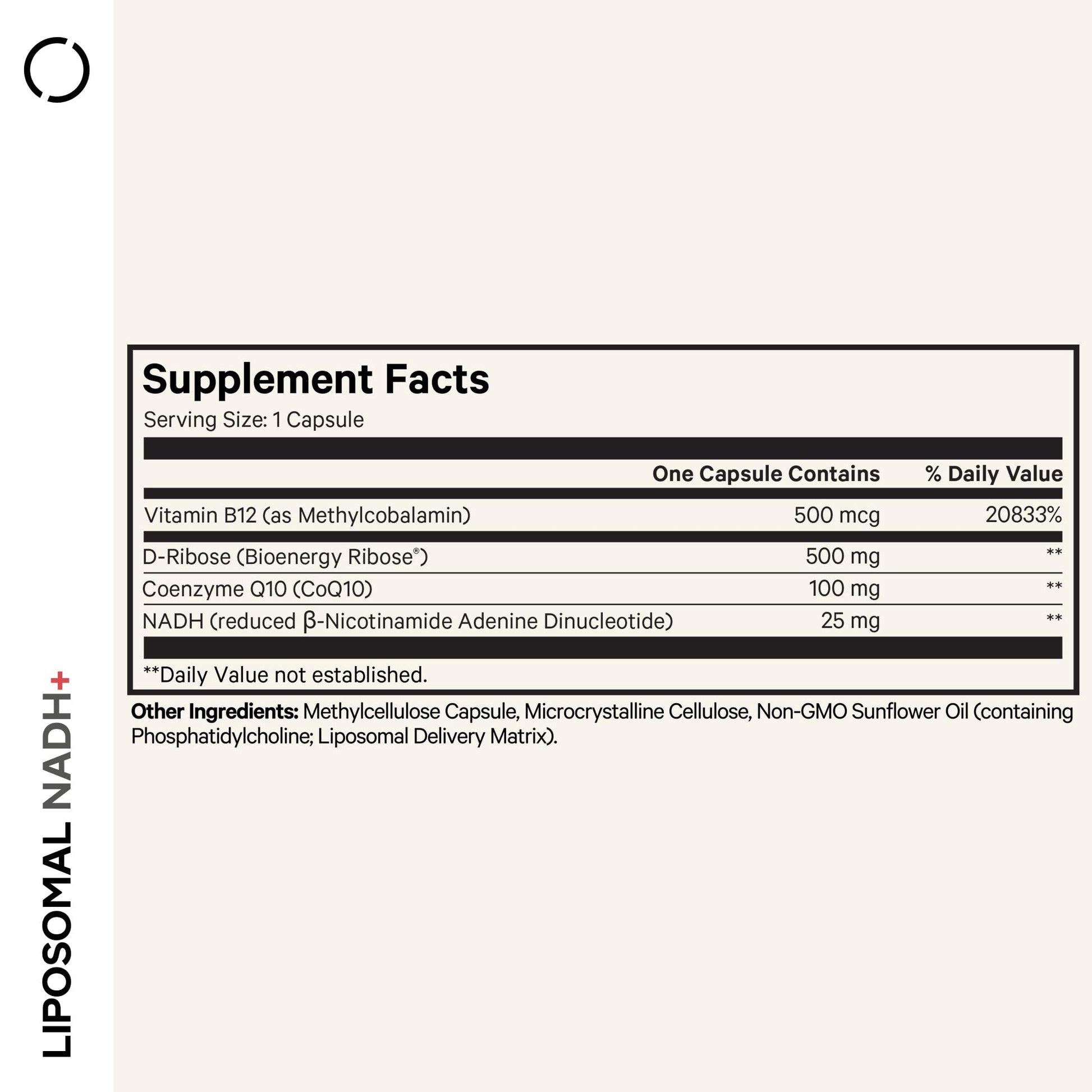 Codeage Liposomal NADH+ Supplement - NADH, Vitamin B12, D-Ribose as Bioenergy Ribose, CoQ10-2-Month Supply - Liposomal Delivery - β-Nicotinamide Adenine Dinucleotide Pills - Non-GMO - 60 Capsules Codeage Au supplements
