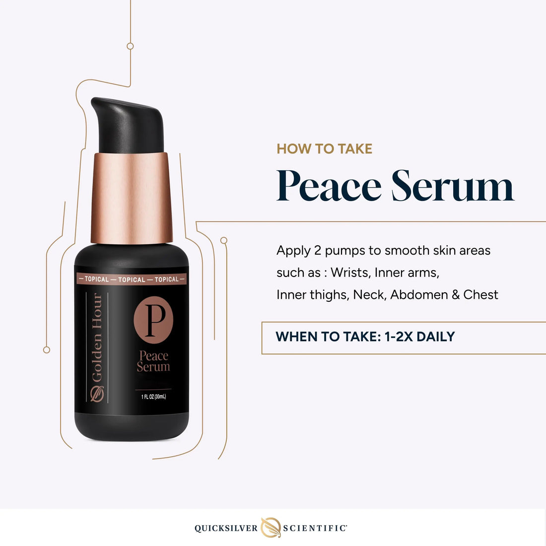 Quicksilver Scientific Peace Serum 1 fl oz (30ml) Quicksilver Scientific Au supplements