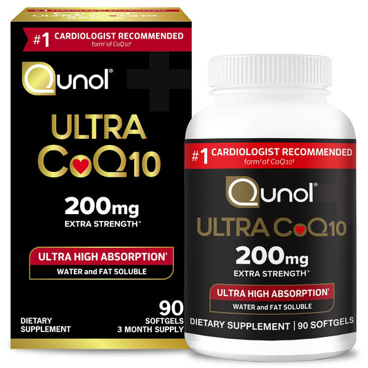 Qunol CoQ10 200mg Softgels, Ultra CoQ10 - Ultra High Absorption Coenzyme Q10 QunolAU supplements