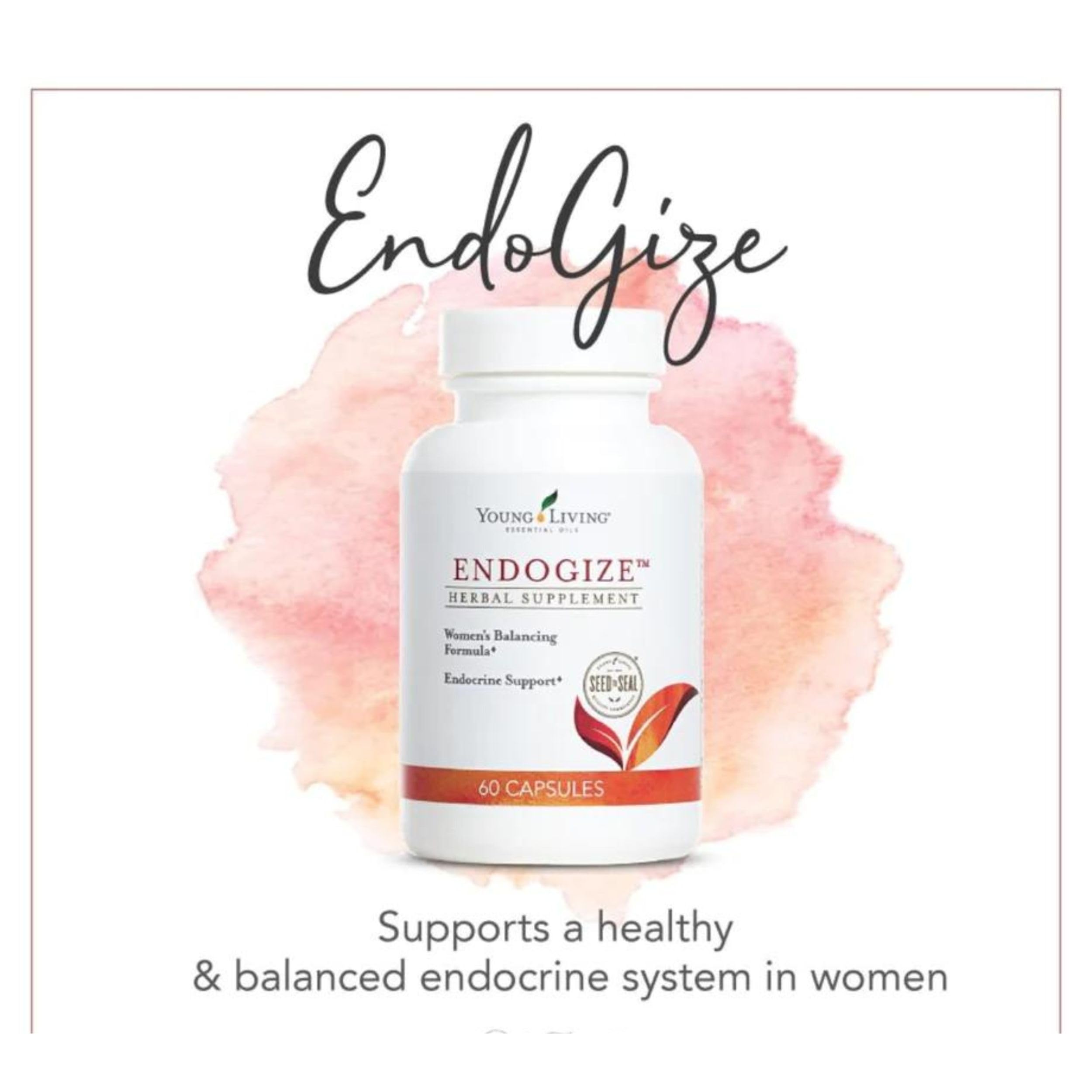 Young Living - EndoGize 60 Capsules | Hormonal Health & Endocrine System Support with Essential Oils | Daily Herbal Supplement for Women's Wellness & Balancing Formula Young Living Au supplements