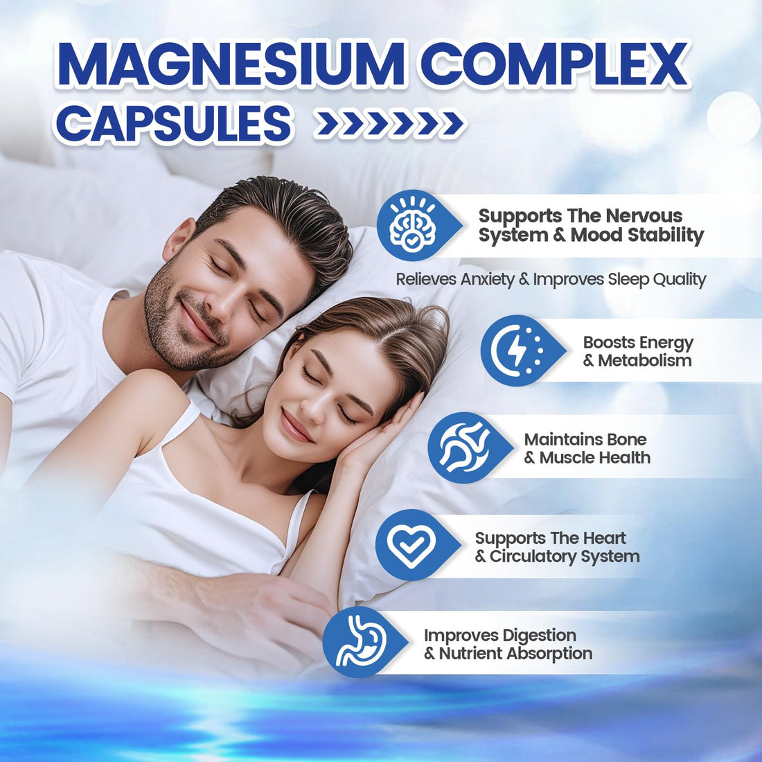 1000mg Magnesium Complex for Women & Men*, 8 Elemental with Magnesium Glycinate, Citrate, Malate, Taurate, Oxide, Carbonate, Aspartate, Orotate for Bones, Muscle, Recovery, Energy, Vegan, 90 Capsules VivoNu Au supplements