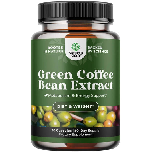 Pure Green Coffee Bean Extract - Super Energizing Green Coffee Extract with 50% Chlorogenic Natures CraftAU supplements