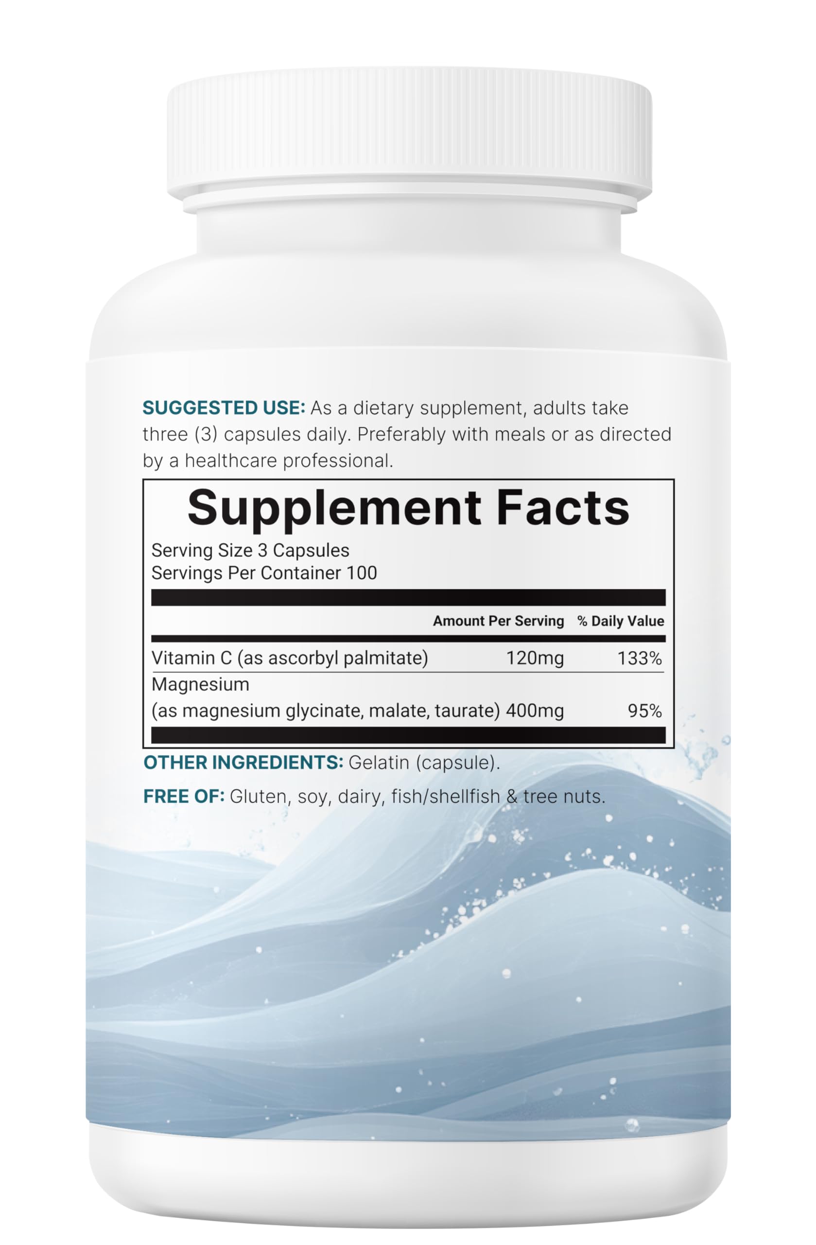 Micro Ingredients Pure Magnesium Complex, 300 Capsules | Triple Magnesium Glycinate, Malate, Taurate with Vitamin C | 100% Chelated | Supports Muscles, Nerves, & Energy | Only Active Ingredients Micro Ingredients Au supplements