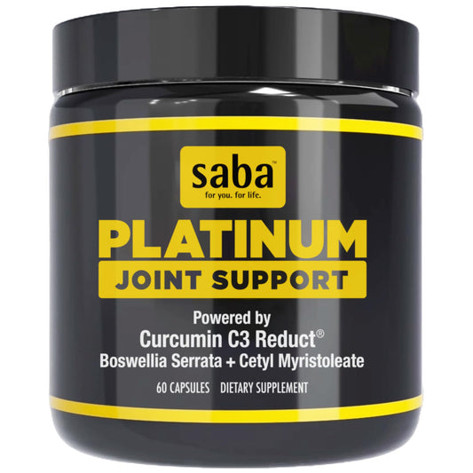 Saba Platinum Joint Support – High Absorption Curcumin C3 Reduct & Boswellia – Fast Acting Turmeric Supplement for Joint Pain Relief, Mobility & Healthy Inflammation Response – 60 Vegan Capsules SabaAu supplements
