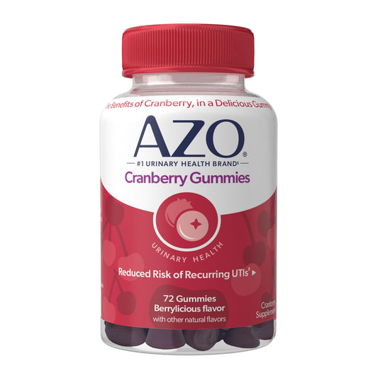 AZO Cranberry Urinary Tract Health Gummies Dietary Supplement, 2 Gummies = 1 Glass of Cranberry Juice, Helps Cleanse & Protect AZOUS supplements