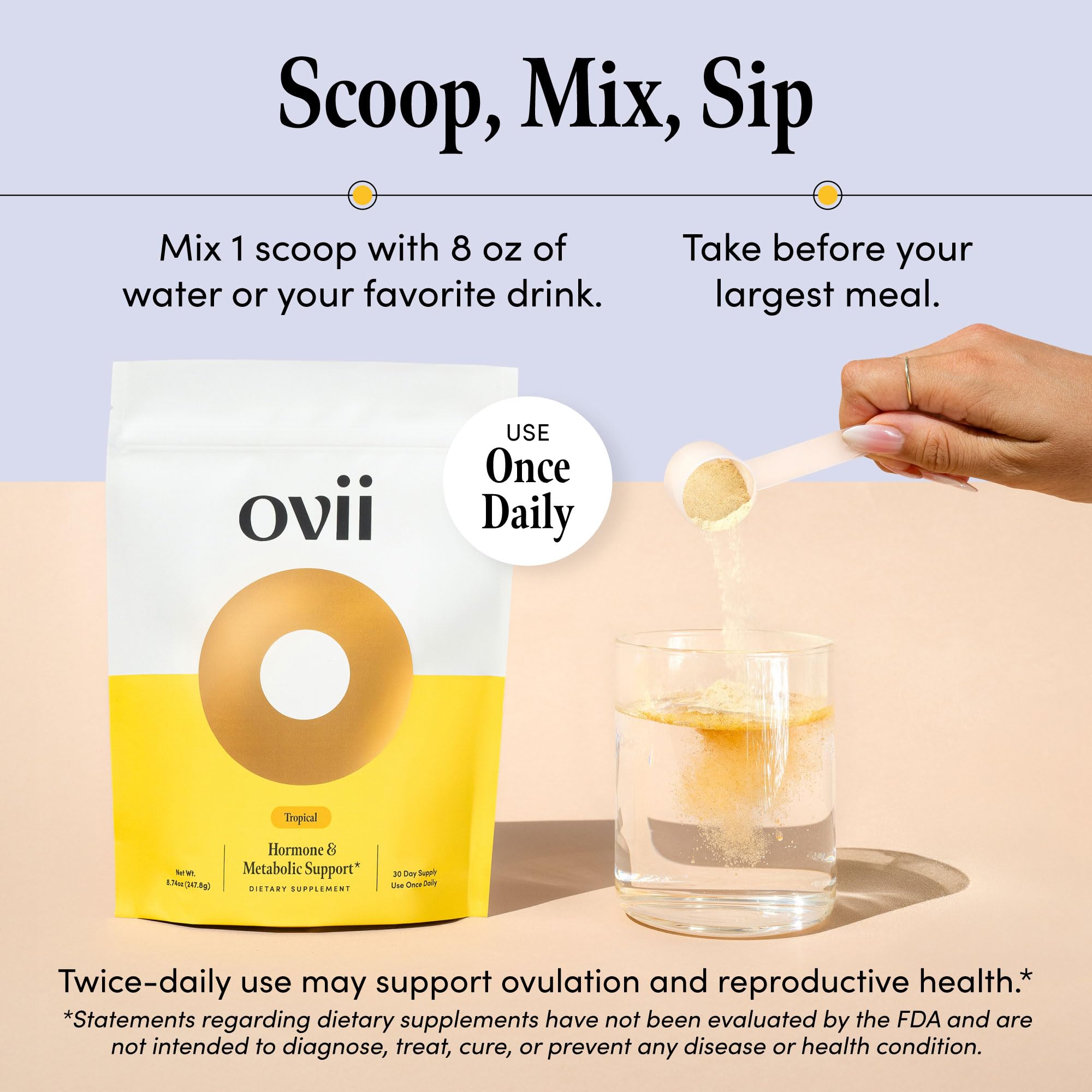 Ovii Metabolic Support for Women – Reducose® White Mulberry with Myo-Inositol & D-Chiro Inositol 40:1 Blend – Hormone Balance, Glucose Support & Appetite Control Supplement – 30 Servings, Tropical Ovii Au supplements