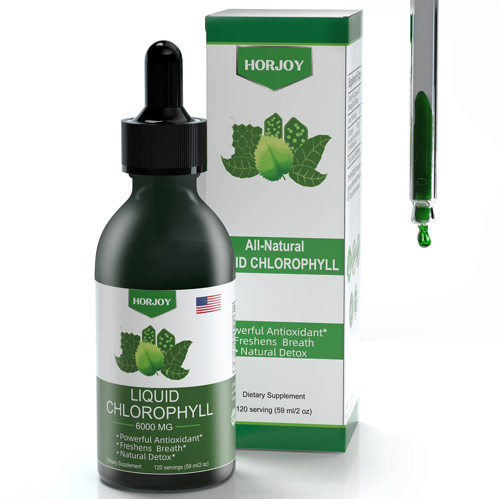Chlorophyll Liquid Drops - 100% Natural Energy Booster and Immune Support - Internal Horjoy Au supplements