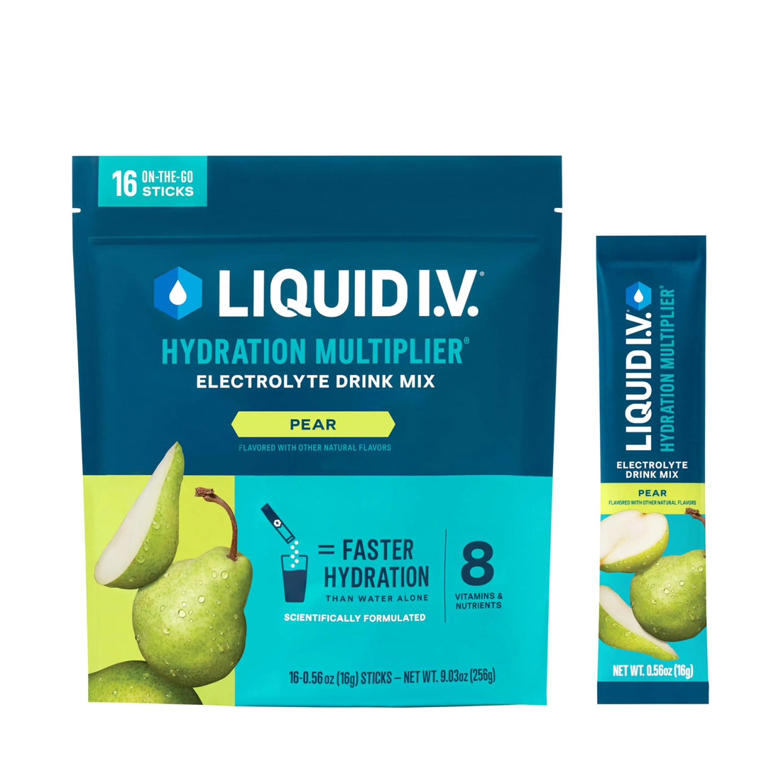 Liquid I.V.® Hydration Multiplier - Pear | Electrolyte Powder Drink Mix | 1 Pack (16 Servings) Liquid I.V. Au supplements