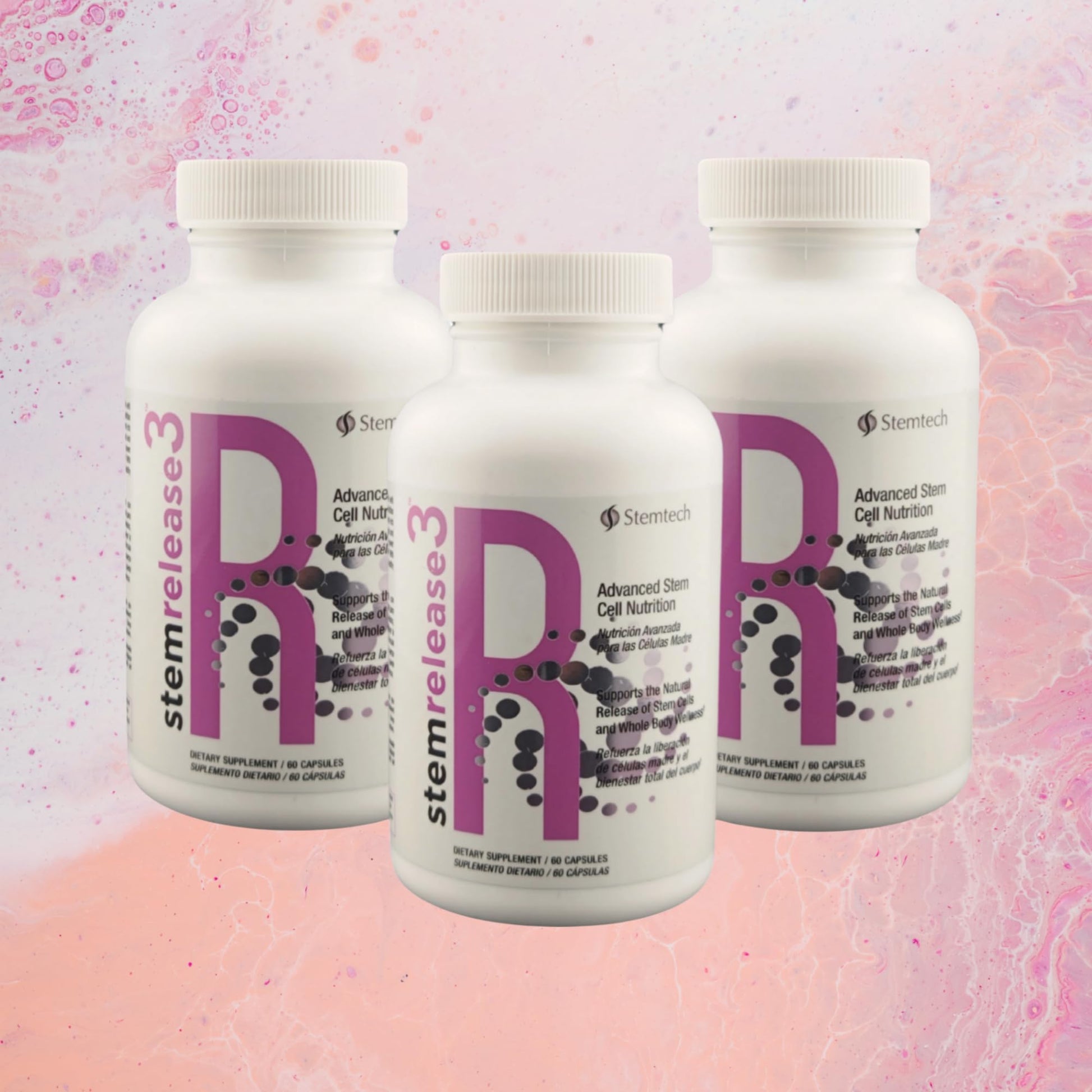 Stemtech Stemrelease3™ Cutting-Edge Stem Cell Nutrition for Natural Renewal and Youthful Vitality, Exclusive Blend for Enhanced Telomere Health 60 Capsules (3 Pack) StemTech Au supplements