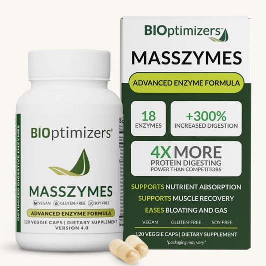 BIOptimizers MassZymes - Complete Digestive Enzymes Supplement for Gut Health - Bloating Relief for Men and Women BIOptimizersUS supplements