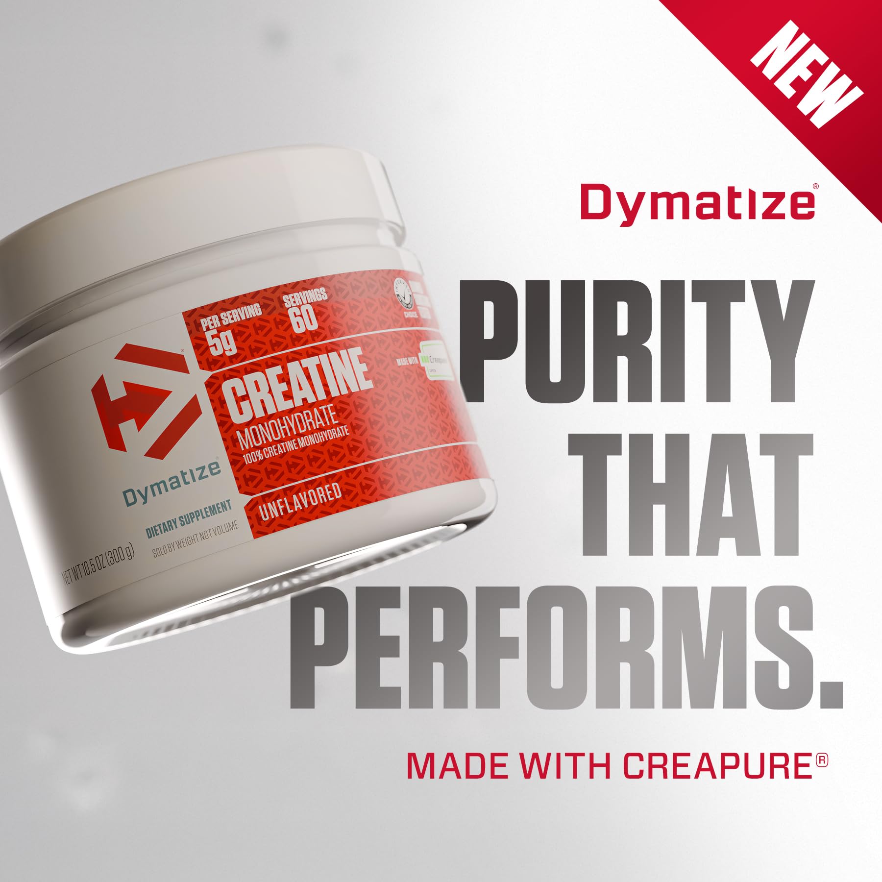 Dymatize 100% Creatine Monohydrate with Creapure, 5g Per Serving, 60 Servings (300g), Creatine for Women and Men, Gluten Free Dymatize Au supplements