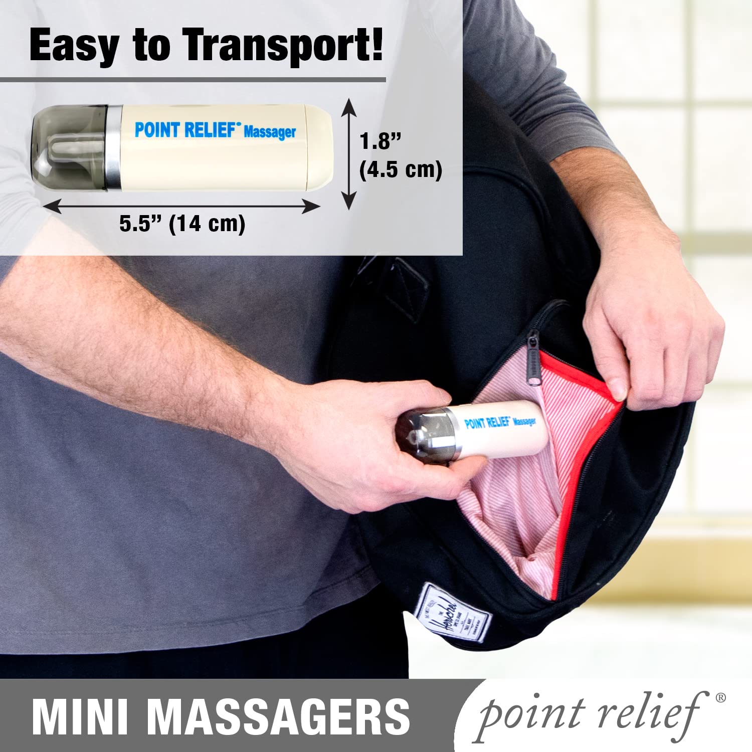 Point Relief 14-1050 Mini Massager for Handheld Targeted Massage Therapy Relieve Muscle Pain Point Relief Au supplements
