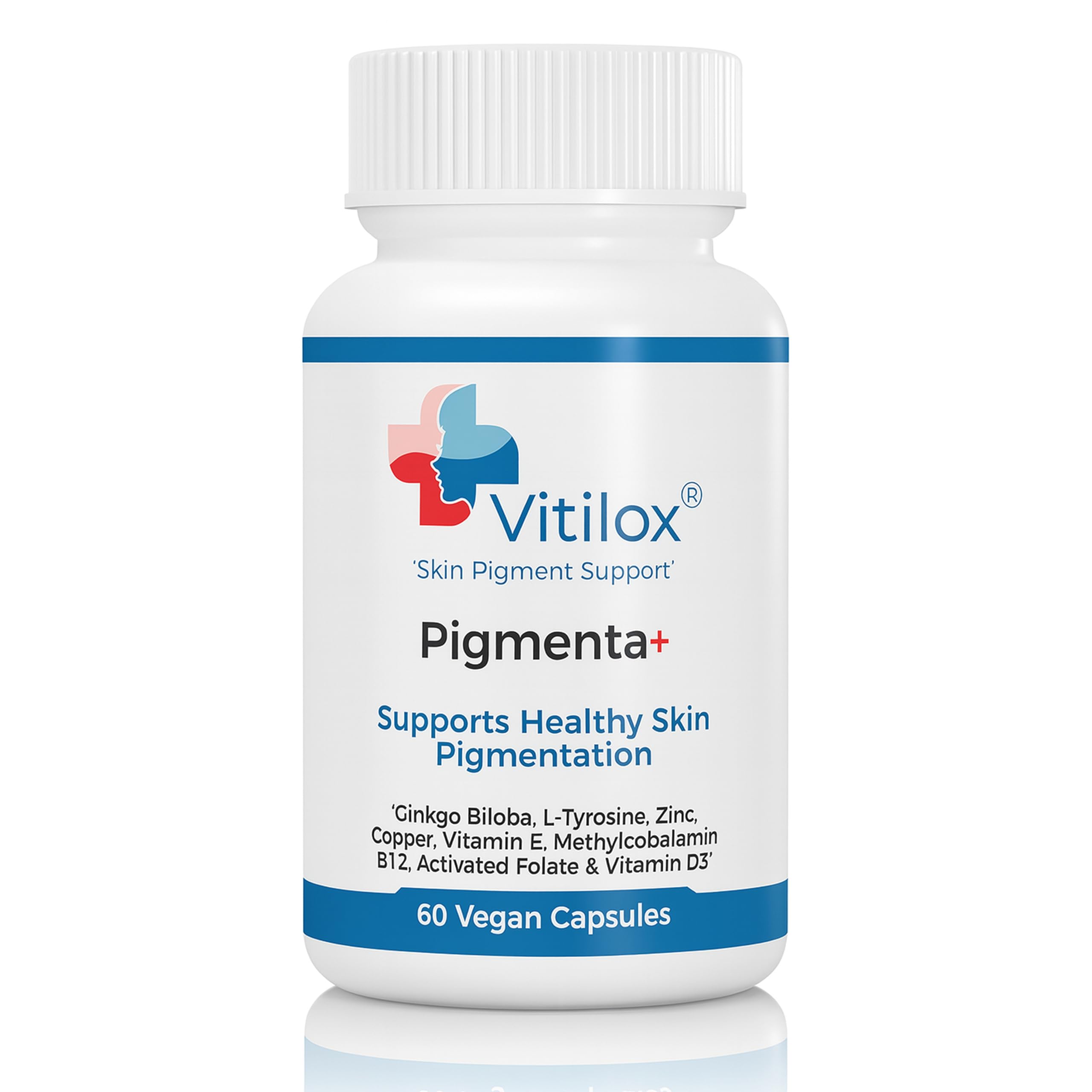 Vitilox Pigmenta+ Advanced, Skin Tone Support Supplement – 60 Tablets | 2 Months | Natural Vitiligo Skin Pigmentation Support | Reduce White Body Spots Vitilox Au supplements
