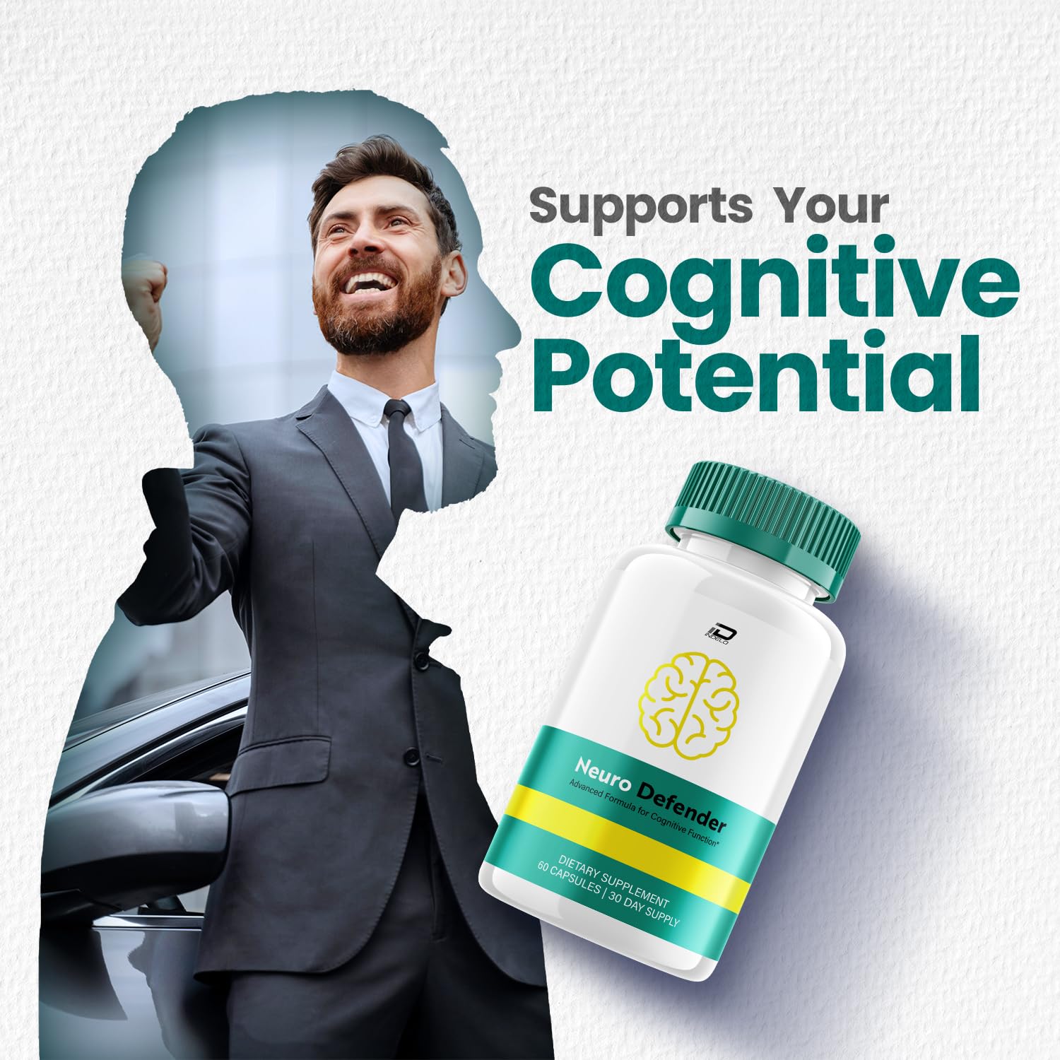 Neuro Defender Supplement Capsules – NeuroDefender Natural Blend Formula Focus Memory Support and Reviews (1 Pack – 60 Capsules) Indelo Au supplements