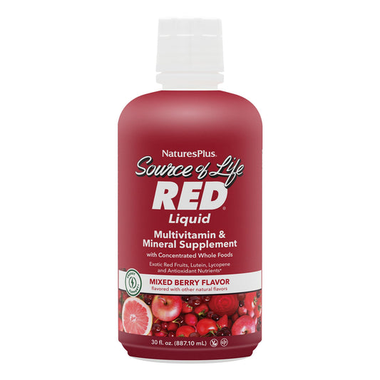 NaturesPlus Source of Life RED Multivitamin Liquid - 30 oz - Energy & Immune Support - with Exotic Red Fruits, Lycopene & Lutein - Vegetarian & Gluten Free - 30 Servings NaturesPlusAu supplements
