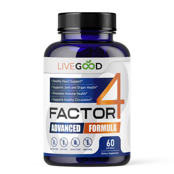 LIVEGOOD™ Factor 4, Omega 3 Fish Oil with EPA & DHA, CoQ10, and Turmeric, Advanced Q10 Coenzyme & CoQ10 Supplements, DHA Supplements for Heart, Joint & Immune Support, Made in USA, 60 Count, LIVEGOOD Au supplements