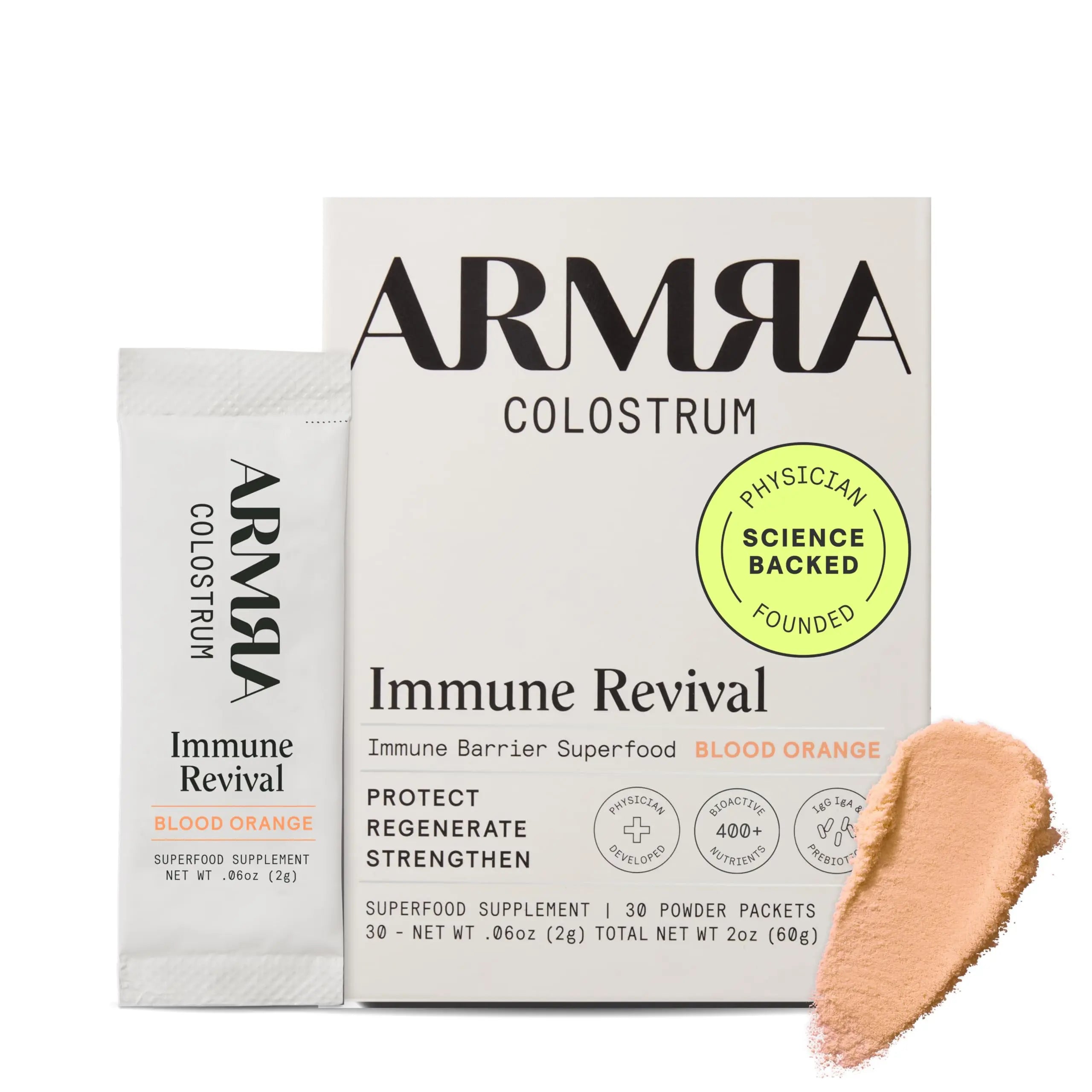 ARMRA Colostrum™ Powder | Blood Orange | Gut Health & Bloating | Skin & Hair | Immunity | Keto, Gluten & Fat-Free | 30 Servings ARMRA Au supplements