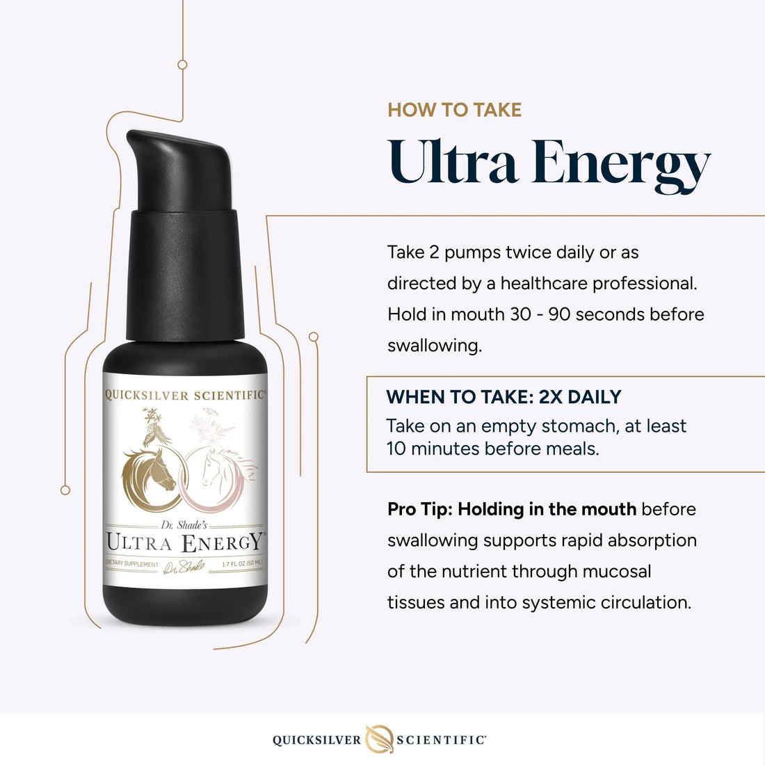 Quicksilver Scientific Dr. Shade's Ultra Energy - Liposomal Adaptogenic Adrenal, Cognitive Support Supplement with Rhodiola, Reishi, Ashwagandha for Women + Men (1.7 fl oz / 50ml) Quicksilver Scientific Au supplements