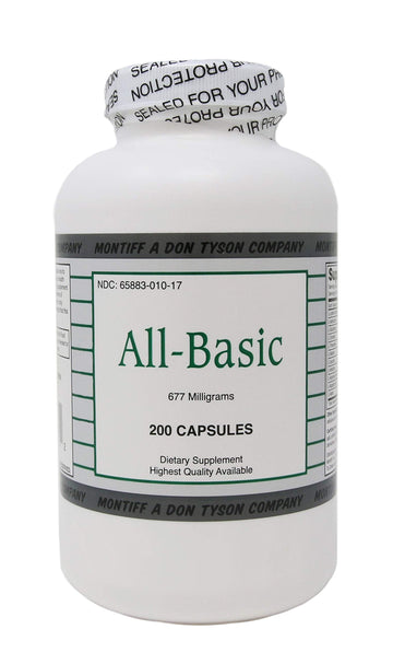 All Basic 677 mg 200 Capsules Montiff Au supplements