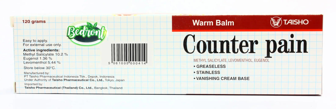 Bedront Counter Pain Warm Balm 120G for Massage and Relaxation, Sports Activity Bedront uk supplements