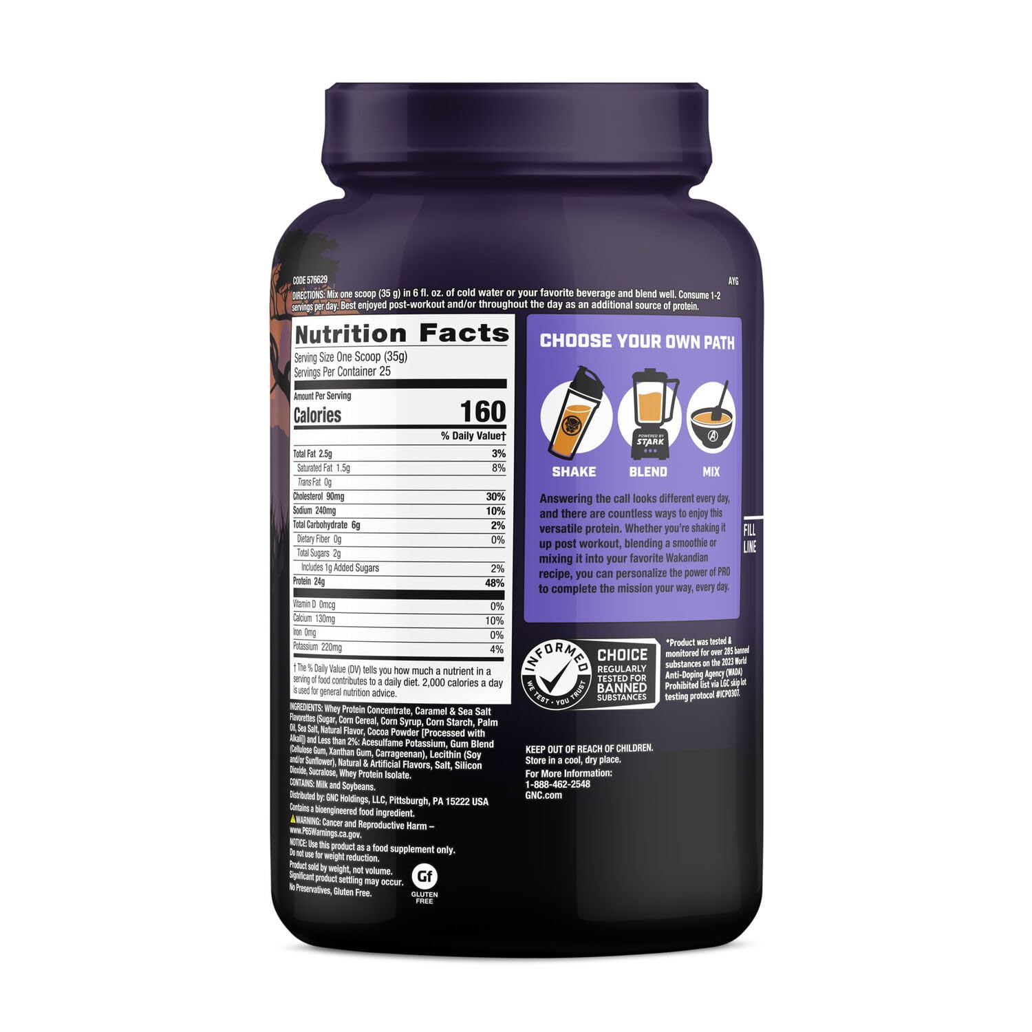 GNC Pro Performance 100% Whey - Marvel: Royal Caramel Cookie - 25 Servings GNC Au supplements