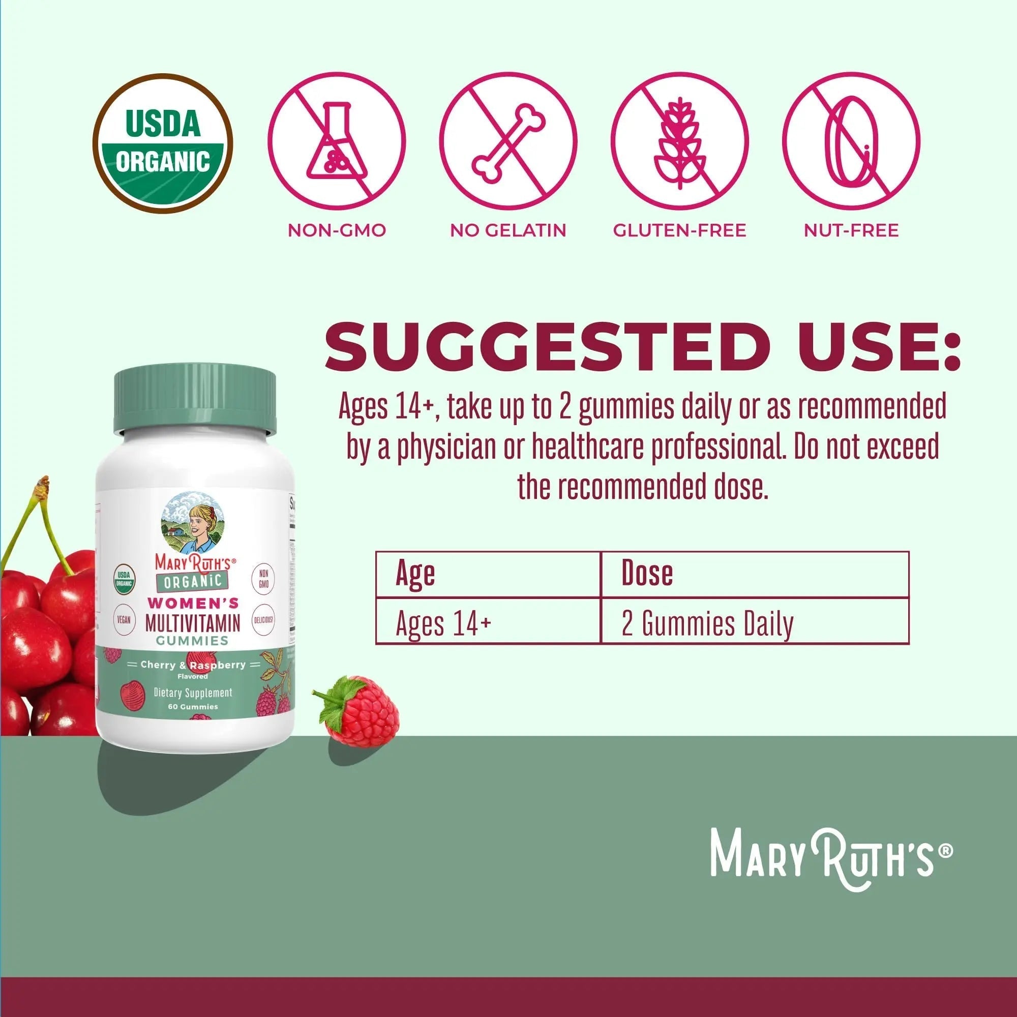 MaryRuth's Multivitamin Gummies for Women (Strawberry) & Liquid Nighttime Multimineral (Pineapple) | Clean Label Project Verified | MARYRUTH'S Au supplements