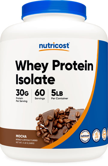 Nutricost Whey Protein Isolate (Mocha) 5LBS - Gluten Free & Non-GMO Nutricost Au supplements