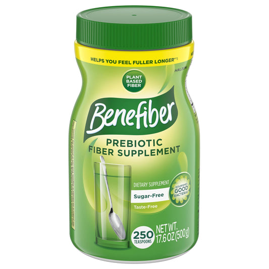 Benefiber Daily Prebiotic GLP-1 Friendly Fiber Supplement Powder for Digestive Health, Unflavored - 250 Teaspoons (17.6 Ounces) BenefiberUS supplements