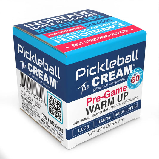 Pickleball Cream PRE-Game Warm UP SPF 60 Joint & Muscle Therapy Cream Grip Strength Pickleball Paddle Control Accurate Ball Shots Joints Muscles Metabolism Oxygen Pain Prevention Maximum Performance Pickleball CreamAU supplements