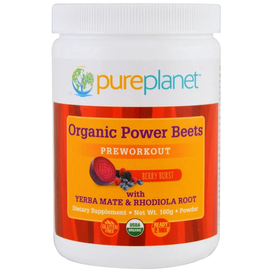 Pure Planet Organic Power Beets Preworkout Berry Burst 160 g PURE PLANETAU supplements